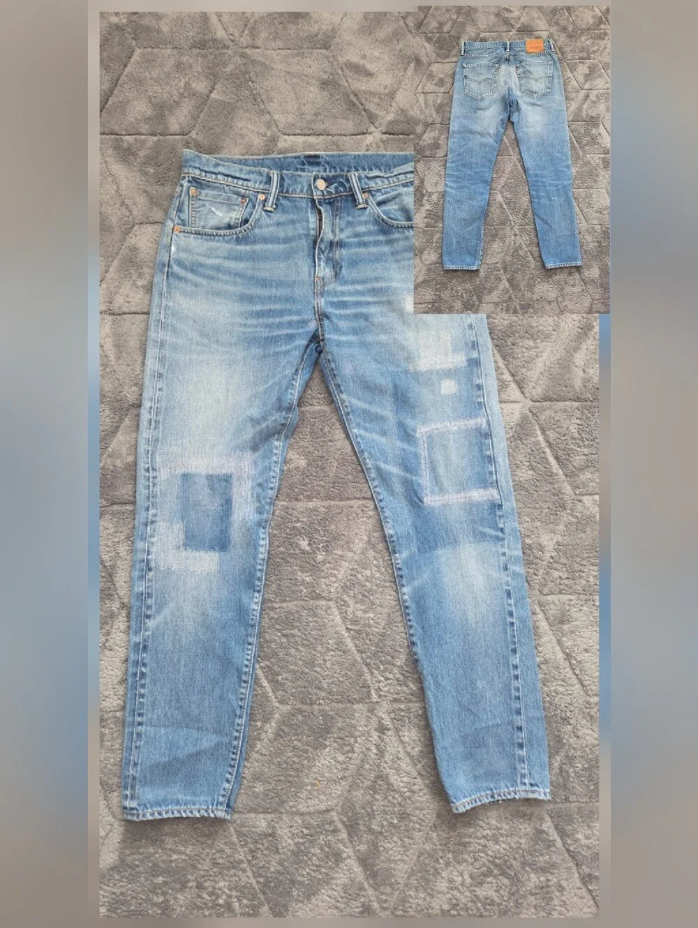 Levi's Selvedge Patchwork Rare Sample Jeans 32x32 512 Slim Tapered Fit Grunge